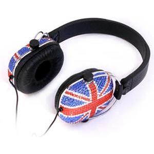 Slusalice SATZUMA Diamante Headphones, Great Britain Flag