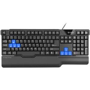 Tipkovnica SHARKOON Tactix, crna, US layout, USB