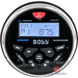 Marine radio BOSS MARINE MGR350B, 4x60W, MP3/WMA/USB/Aux-in/RDS/BT, mobitel daljinski