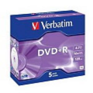 DVD+R Verbatim Matt Silver, Kapacitet 4.7GB, 5 komada, Brzina 16×