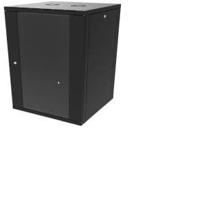 Canovate 15U 600x600x765 SINGLE zidni ormar s bočnim stranama koje se mogu otvoriti izvana, crni (WS3O-9-1566F)