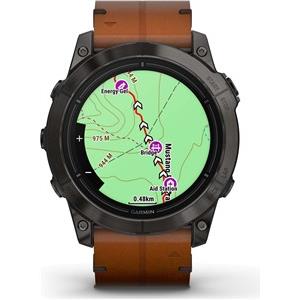 Garmin EPIX PRO g2 51mm Sapphire Carbon Gray DLC Tit Chestnut leather, 010-02804-30