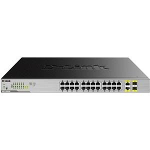 D-Link DGS-1026MP 24-Port 10/100/1000Mbps Desktop, Gigabit, PoE + 2G