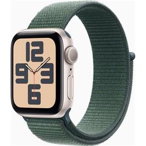 APPLE Watch SE GPS 44mm Starlight Aluminium Case with Lake Green Sport Loop