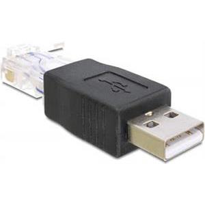 Adapter DELOCK, USB 2.0 (M) na RJ45 (M) Crossover