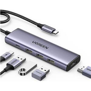 Ugreen 5-in-1 USB-C Hub (100 W PD, 4K@30Hz HDMI)
