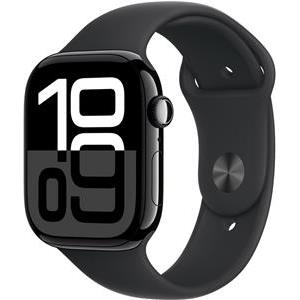 APPLE Watch Series 10 GPS 46mm Jet Black Aluminium Case with Black Sport Band - M/L