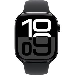 APPLE Watch Series 10 GPS + Cellular 42mm Jet Black Aluminium Case with Black Sport Band - S/M