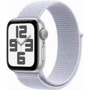 Apple Watch SE GPS 44mm Silver Aluminium Case with Blue Cloud Sport Loop