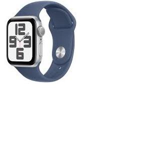 APPLE Watch SE GPS 40mm Silver Aluminium Case with Denim Sport Band - M/L