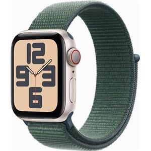 Apple Watch SE GPS + Cellular 40mm Starlight Aluminium Case with Lake Green Sport Loop