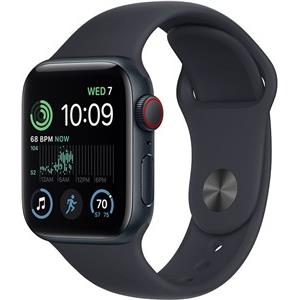 APPLE Watch SE GPS + Cellular 40mm Midnight Aluminium Case with Midnight Sport Band - M/L