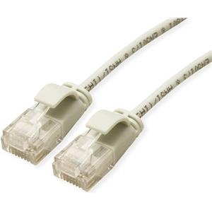 Roline UTP Data Center Patch kabel, Cat.6A (Class EA), LSOH, Slim, 0.15m, sivi