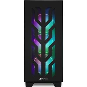 Sharkoon ELITE SHARK CA300T Tower E-ATX kućište bez napajanja, prozirne bočne stranice, prednji/stražnji RGB ventilatori 4×120mm, crno