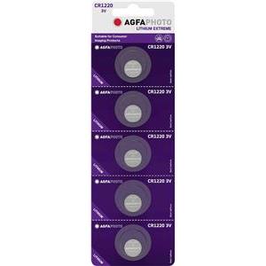 AgfaPhoto Batterie Knopfzelle CR1220 3V Extreme Lithium 5St.
