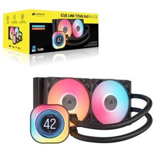 Vodeno Hlađenje Corsair Titan 240 RXLCD AIO, 240mm Radiator, Liquid CPU Cooler, CW-9061022-WW