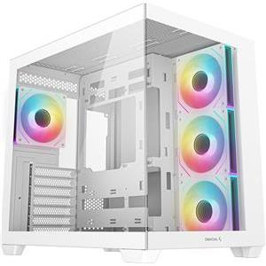 Case DeepCool GC530 4F WH, ATX, Midi-Tower, ARGB, Tempered Glass, White
