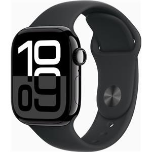 APPLE Watch Series 10 GPS 42mm Jet Black Aluminium Case with Black Sport Band - M/L