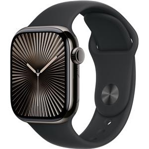 APPLE Watch Series 10 GPS + Cellular 42mm Slate Titanium Case with Black Sport Band - M/L