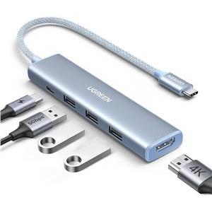 Ugreen Revodok USB-C Hub 5-in-1, 100W PD, blue