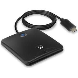 Smart card reader, USB-C, black, Ewent EW1055