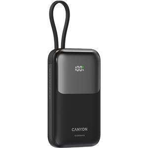 CANYON power bank OnPower 101 built-in cable 10000 mAh PD22.5W Black