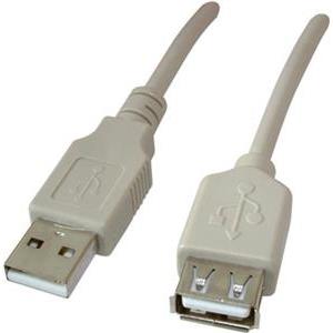 USB kabel 1m, AF - AM, Transmedia C140-KHL, bež
