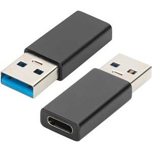 Adapter USB-A to USB-C, USB 3.0, black, Ewent EW9650