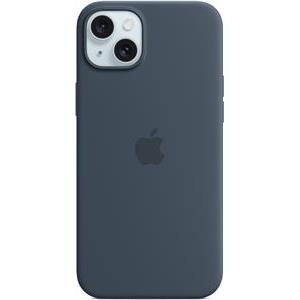 Apple iPhone 15 Plus Silicone Case with MagSafe storm blue
