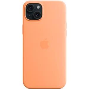 Apple iPhone 15 Plus Silicone Case with MagSafe orange sorbet