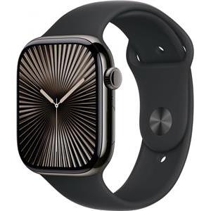 APPLE Watch Series 10 GPS + Cellular 46mm Slate Titanium Case with Black Sport Band - S/M
