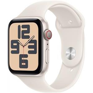 APPLE Watch SE GPS + Cellular 44mm Starlight Aluminium Case with Starlight Sport Band - S/M