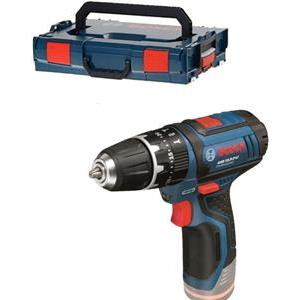 Bosch Professional GSB 12V-15 Akku-Schlagbohrschrauber inkl. L-Boxx & Halftertasche