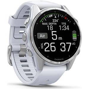 Pametni sat Garmin Fenix 8 43mm AMOLED Silver s Whitestone remenom, 010-02903-00