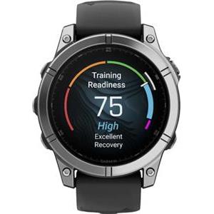 Pametni sat Garmin Fenix E 47mm AMOLED Stainless Steel s crnim remenom, 010-03025-00