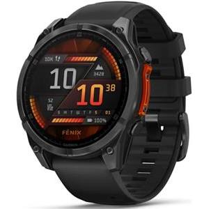 Pametni sat Garmin Fenix 8 47mm AMOLED Slate Gray s crnim remenom, 010-02904-00