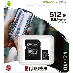 Memorijska kartica KINGSTON Canvas Select Plus Micro SDCS2/512GB, SDXC 512GB, Class 10 UHS-I + adapter