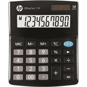 HP Calculator office HP OC 110/INT BX, 10-digit display, 125x101x33mm, black