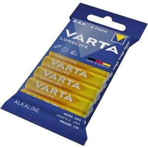 Batterie AAA (LR03) 1.5V *Varta* Longlife - 8-Pack