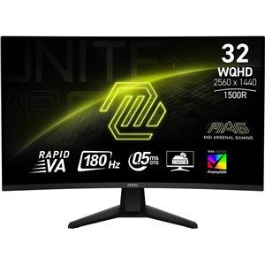 MSI MAG 32CQ6F 180Hz WQHD (2560 x 1440), Rapid VA, 16:9, 400NITS, CR 3500:1, 0.5ms (GtG, Min.), AMD FreeSync, DisplayHDR 400, 1x DP, 2x HDMI, Anti-Glare, VESA (100x100)