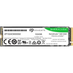 SSD SEAGATE BarraCuda 520 1.024TB M.2 2280-S2 PCIe Gen4 x4 NVMe 1.4, Read/Write: 5000/3200 MBps, TBW 250