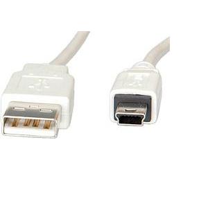 USB kabel 1,8m, AM - mini 5pin, Roline, bijeli