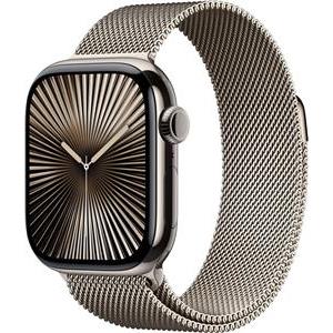 Apple Watch Series 10 GPS + Cellular 42mm Natural Titanium Case with Natural Milanese Loop