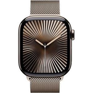 Apple Watch Series 10 GPS + Cellular 42mm Gold Titanium Case with Gold Milanese Loop