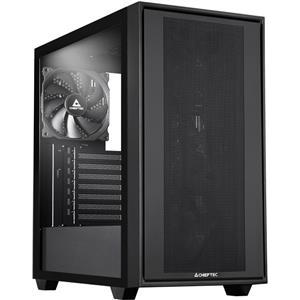 Chieftec Midi Tower GS-03B-BLK-OP, Schwarz Black