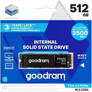 Goodram PX500 GEN.3 SSDPR-PX500-512-80-G3 internal solid state drive 512 GB M.2 PCI Express 3.0 NVMe 3D NAND