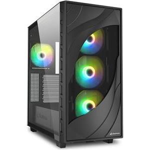 Kućište Rebel C80G RGB, Black, Tempered Glass