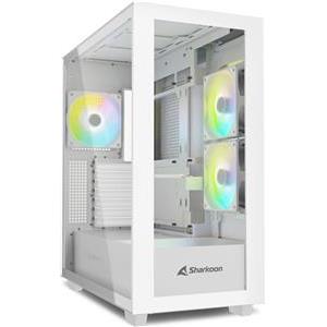 Kućište Rebel C60 RGB, White, Tempered Glass