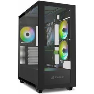 Kućište Rebel C60 RGB, Black, Tempered Glass