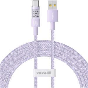 Baseus Gem USB A to USB C fast charging cable 2 m 100 W Purple
